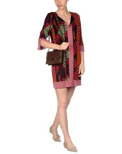 Shop Diane Von Furstenberg Short Dress In Garnet