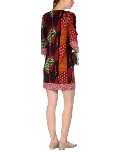 Shop Diane Von Furstenberg Short Dress In Garnet