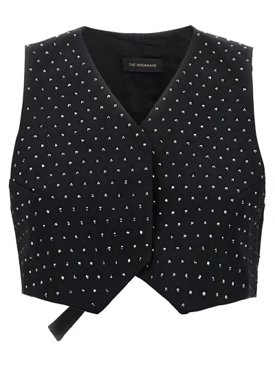 The Andamane Crystal V-neck Studded Waistcoat