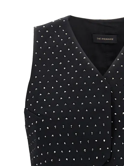 The Andamane Crystal V-neck Studded Waistcoat