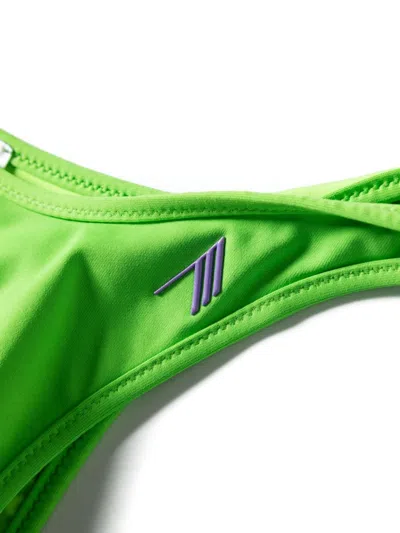 Attico Green Rubberised-logo Bikini
