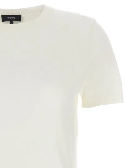 Theory Lightweight Crew Neck Ribbed Hem Top