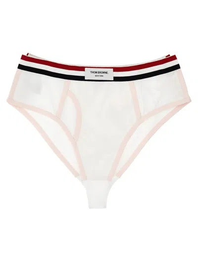 Thom Browne Color-block Briefs With Elastic Waistband And Sheer Panels