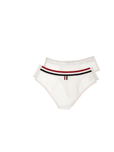 Thom Browne Color-block Briefs With Elastic Waistband And Sheer Panels