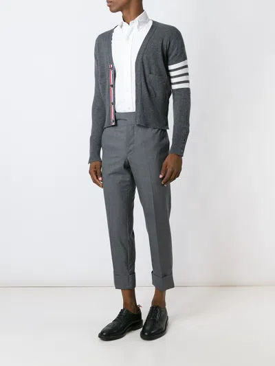 Shop Thom Browne 4 Bar Cashmere Cardigan
