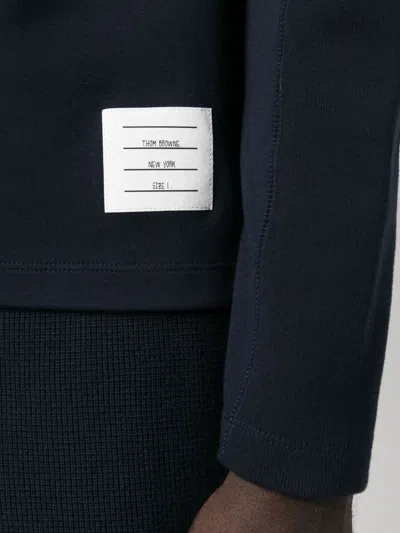 Shop Thom Browne 4 Bar Cotton Crewneck Sweater