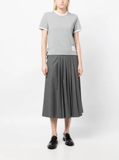 Thom Browne Rwb-stripe Logo-patch T-shirt