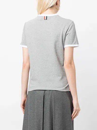 Thom Browne Rwb-stripe Logo-patch T-shirt