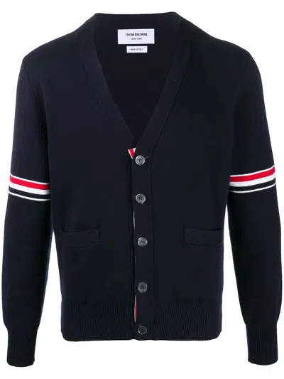 Shop Thom Browne Rwb Cotton Cardigan