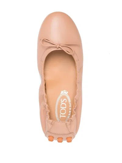 Tod's Beige Gommino Ballerina Shoes