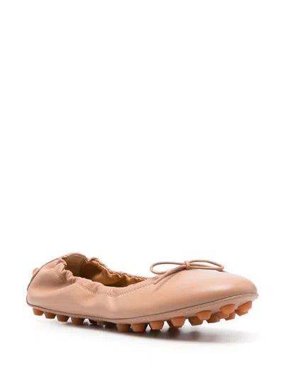 Tod's Beige Gommino Ballerina Shoes
