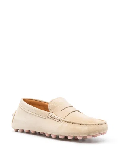 Shop Tod's Gommini Bubble Suede Driving Shoes