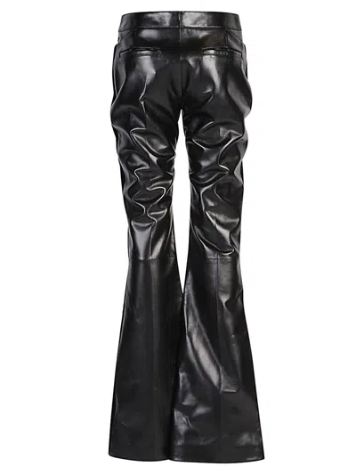 Tom Ford Womens Calfskin Leather Flare Leg Trouser Pant