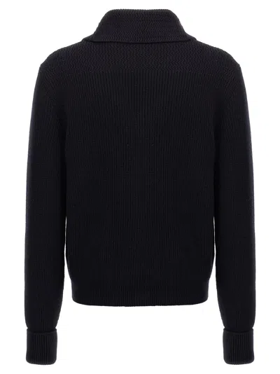 Tom Ford Cashmere Knit Sweater With Buffalo Horn Buttons And Shawl Collar