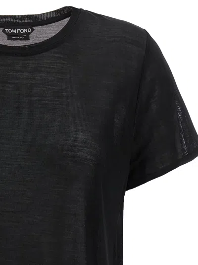 Tom Ford Logo-plaque Silk T-shirt