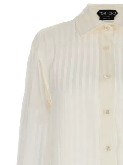 Shop Tom Ford Striped Silk Shirt