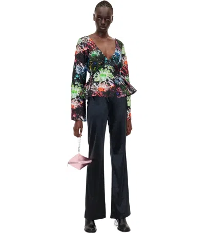 Stine Goya Nathalie Glitter Bloom-print Blouse