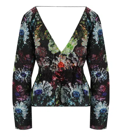 Stine Goya Nathalie Glitter Bloom-print Blouse