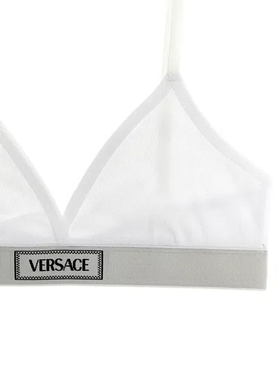 Versace Ribbed Stretch-cotton Soft-cup Triangle Bra