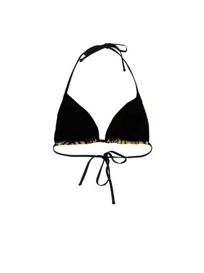 Shop Versace 'barocco' Bikini Top