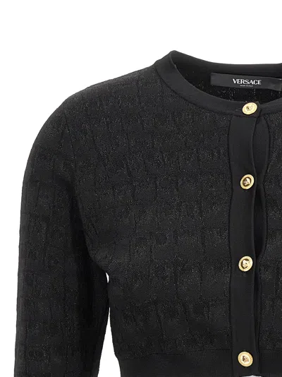 Shop Versace Crocodile Effect Cardigan