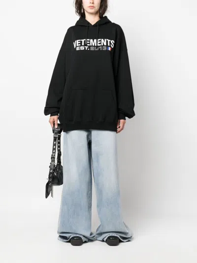 Vetements Oversize Hooded Sweatshirt In Cotton Blend