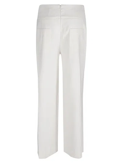 Via Masini 80 Straight Leg Linen Blend Trousers