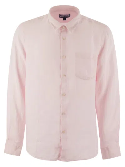 Vilebrequin Caroubis Solid Shirt In Linen