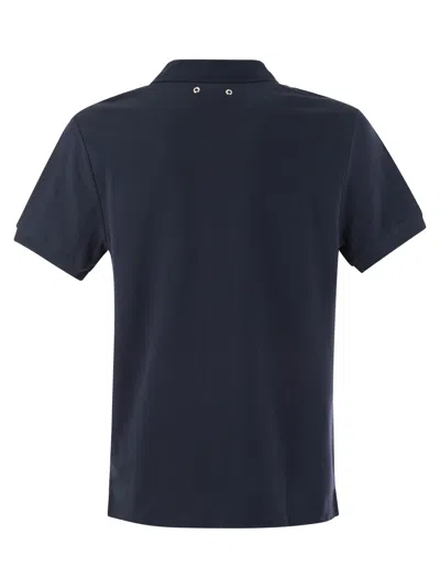 Vilebrequin Mens Bleu Marine Palatin Logo-embroidered Cotton Polo Shirt