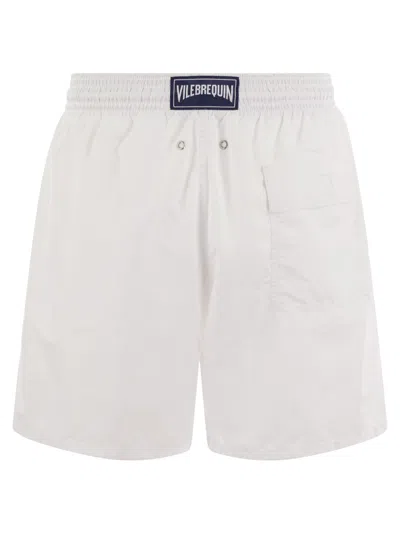 Vilebrequin Nylon Swim Shorts With Pockets And Flap In Neutral