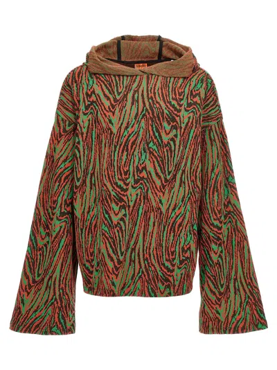 Vitelli Jacquard Flow Hooded Sweater