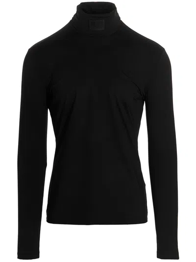 Vtmnts Turtleneck Logo Sweater In Slim Fit