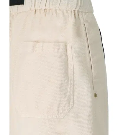White Sand Carol Cream Ribbed Trousers