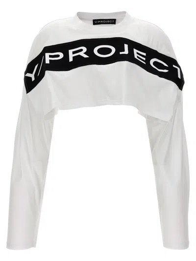 Y/project Logo Cropped T-shirt
