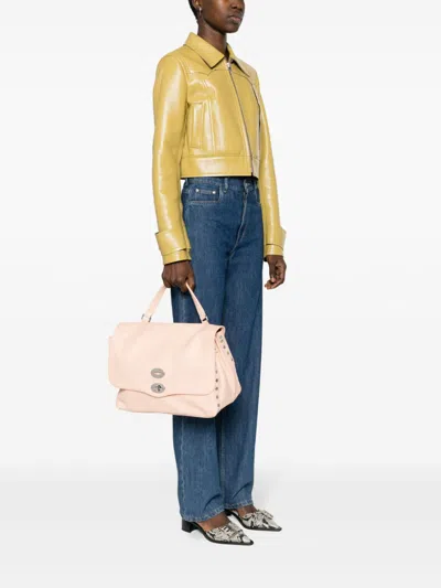 Zanellato Postina M Daily Leather Handbag In Pink