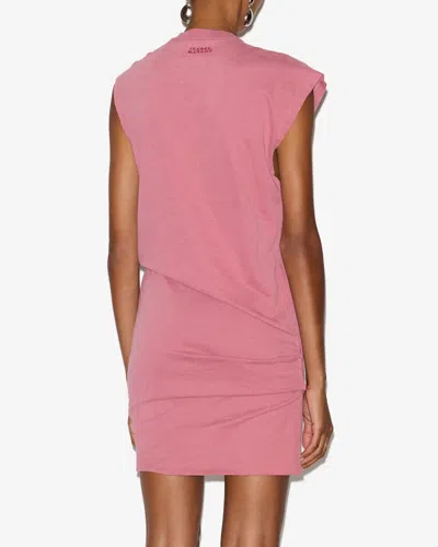 Isabel Marant Front Bow Crewneck Top With Knot Detail In Antique Pink