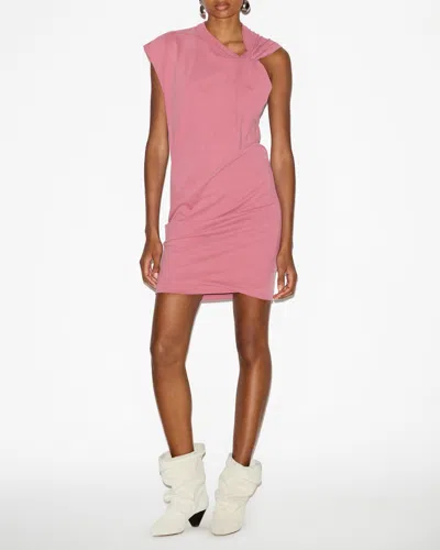 Isabel Marant Front Bow Crewneck Top With Knot Detail In Antique Pink