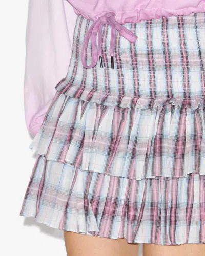 Isabel Marant Étoile Naomi Layered Skirt In Ecru-pink
