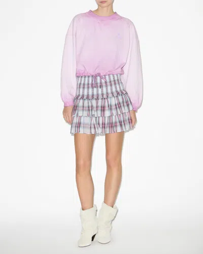 Isabel Marant Étoile Naomi Layered Skirt In Ecru-pink