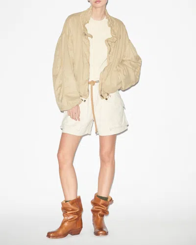 Isabel Marant Étoile Toggle-detailing Bomber Jacket In Light Khaki