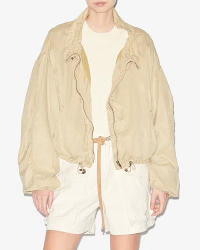 Isabel Marant Étoile Toggle-detailing Bomber Jacket In Light Khaki