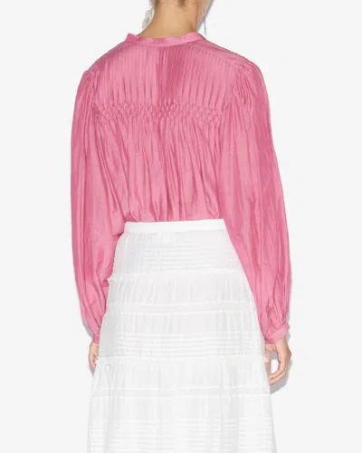 Isabel Marant Étoile Pleated Button-up Blouse In Antique Pink