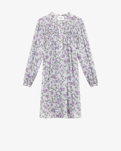 Isabel Marant Étoile Danael Dress In Ecru-lilac