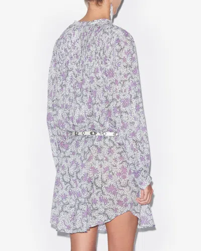 Isabel Marant Étoile Danael Dress In Ecru-lilac