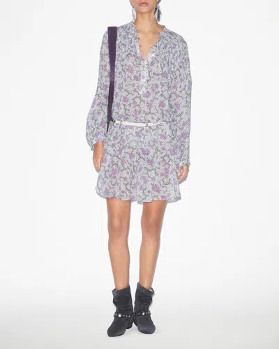 Isabel Marant Étoile Danael Dress In Ecru-lilac