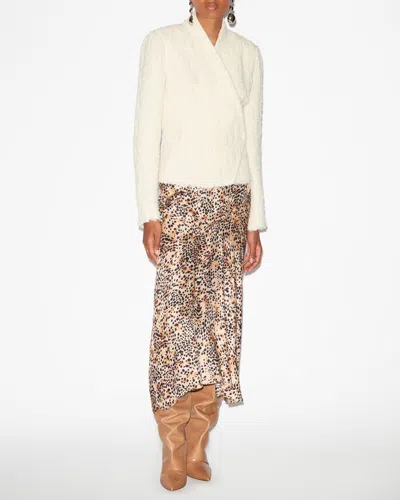 Isabel Marant Animal-print High-low Midi Skirt In Natural
