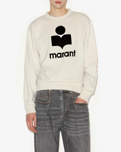Isabel Marant Marant Mikoy Flocked Logo Sweatshirt In Pink
