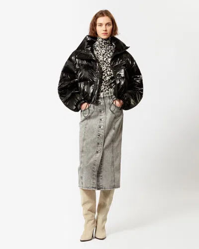 Isabel Marant Étoile Vandy Denim Skirt In Light Gray