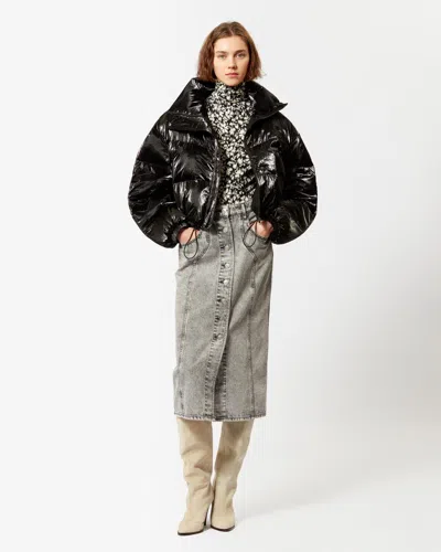 Isabel Marant Étoile Vandy Denim Skirt In Light Gray