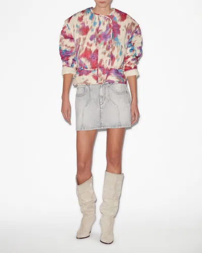 Isabel Marant Étoile Gelio Jacket In Beige-raspberry